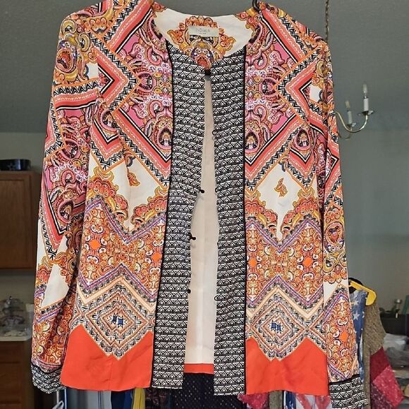 Colorful Patterned Women's Jacket - Picture 3 of 5